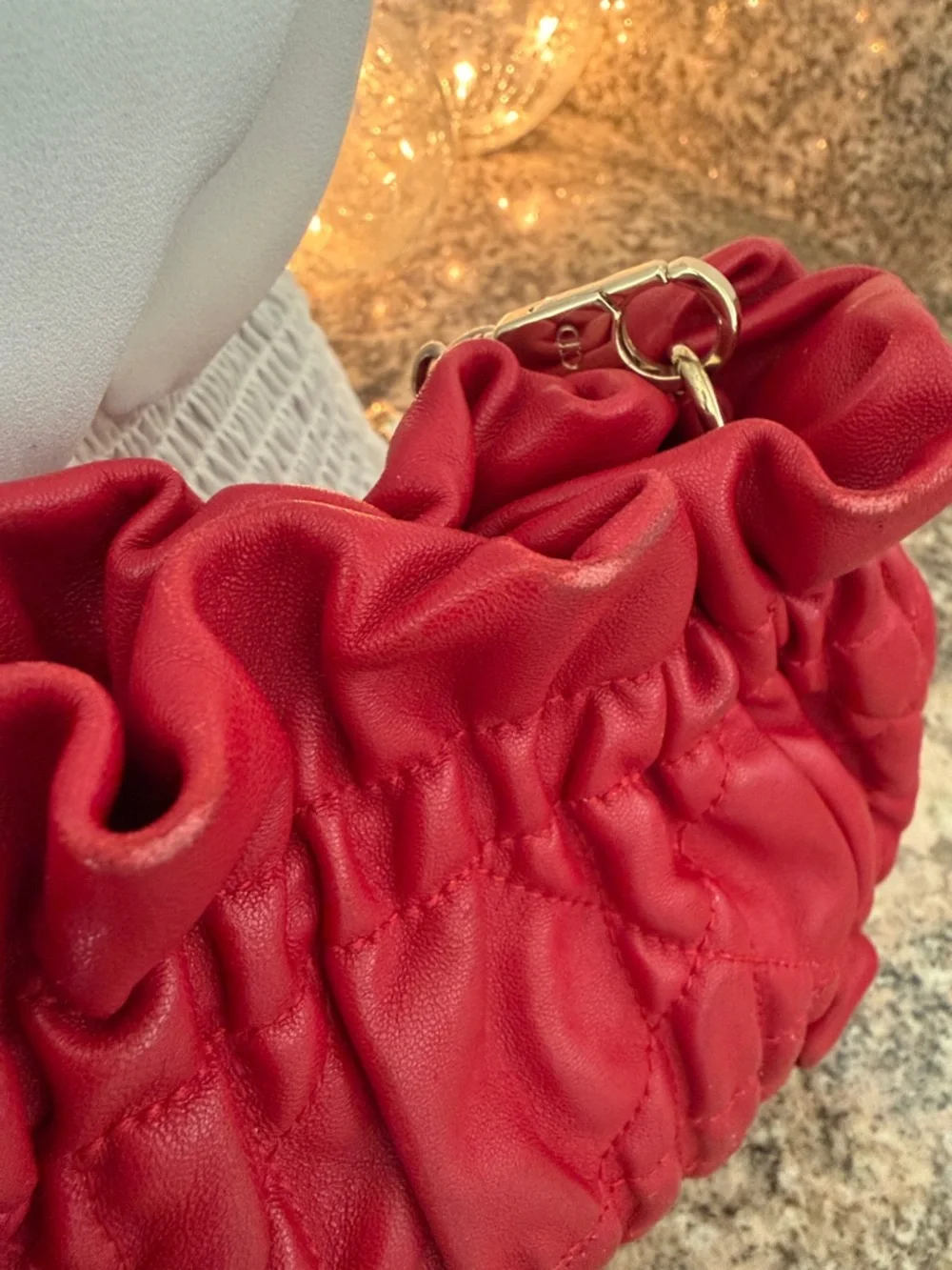 Christian Dior Red Gaufre Cannage Delices Mini Bag - Picture 12 of 14